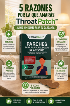 ThroatPatch™ – Parche alivio inmediato para garganta · Combate dolor, faringitis y garganta seca sin pastillas ni jarabes-2