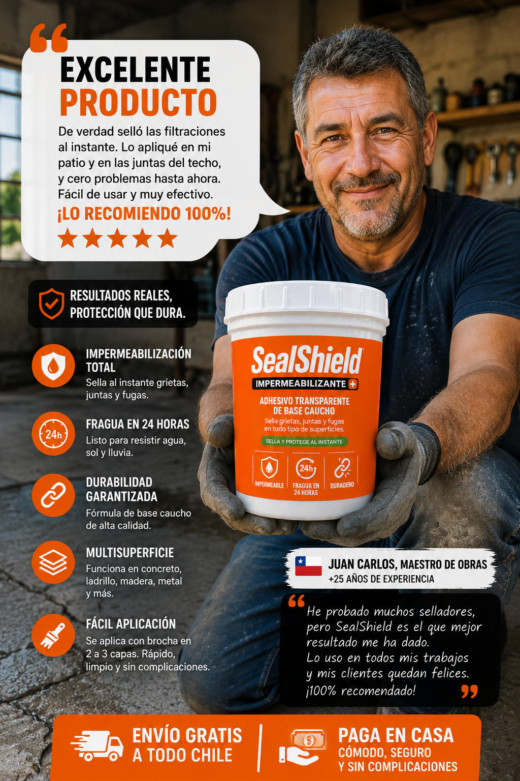 SealShield™ – Kit sellador impermeabilizante 100% · Repara grietas, filtraciones y goteras en minutos sin obras-3