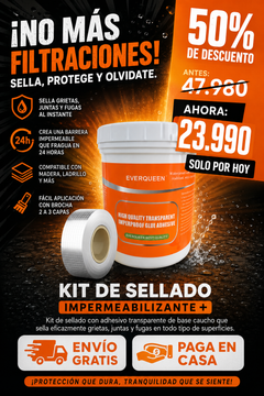 SealShield™ – Kit sellador impermeabilizante 100% · Repara grietas, filtraciones y goteras en minutos sin obras-1