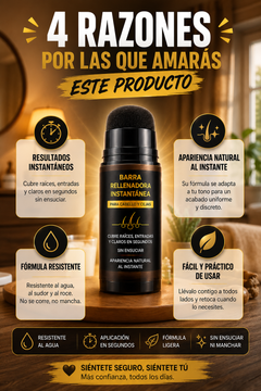 HairMagic Stick™ – Barra rellenadora instantánea para cabello y cejas · Cubre raíces, entradas y claros en segundos sin ensuciar-3