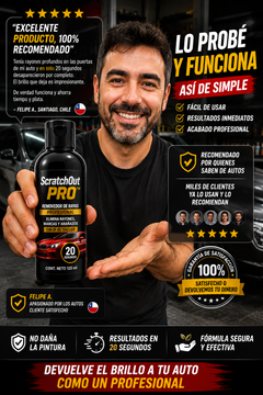 ScratchOut Pro™ – Removedor de rayas profesional en 20 segundos · Elimina rayones, marcas y arañazos sin ir al taller-2