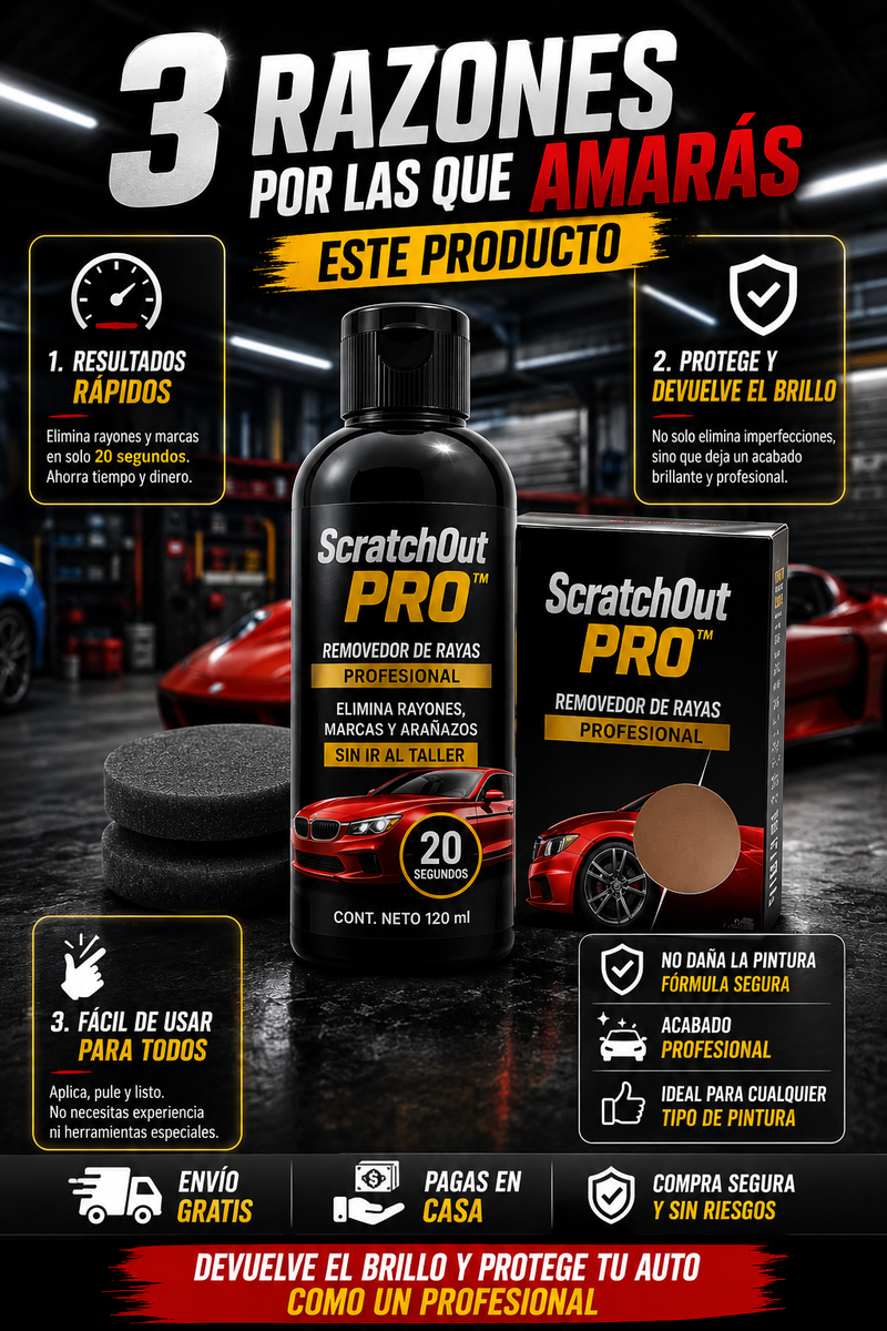 ScratchOut Pro™ – Removedor de rayas profesional en 20 segundos · Elimina rayones, marcas y arañazos sin ir al taller-4