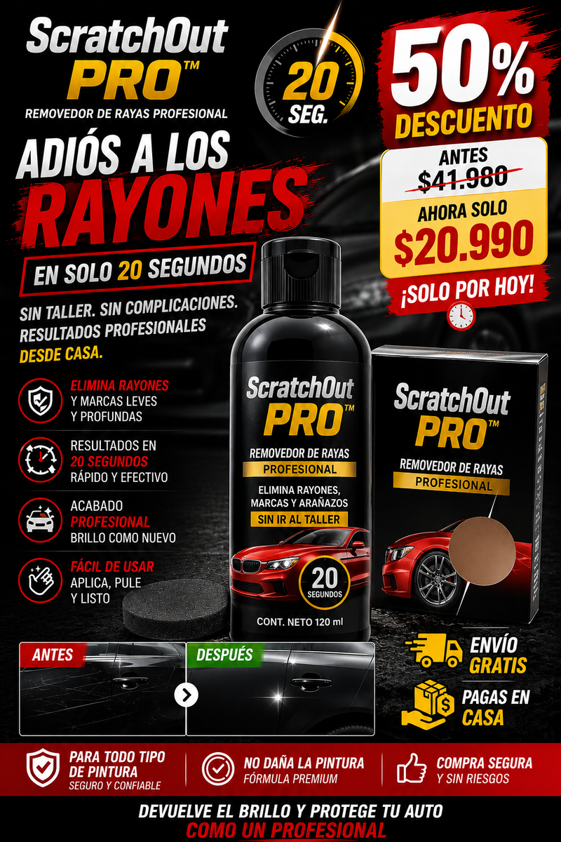 ScratchOut Pro™ – Removedor de rayas profesional en 20 segundos · Elimina rayones, marcas y arañazos sin ir al taller-1